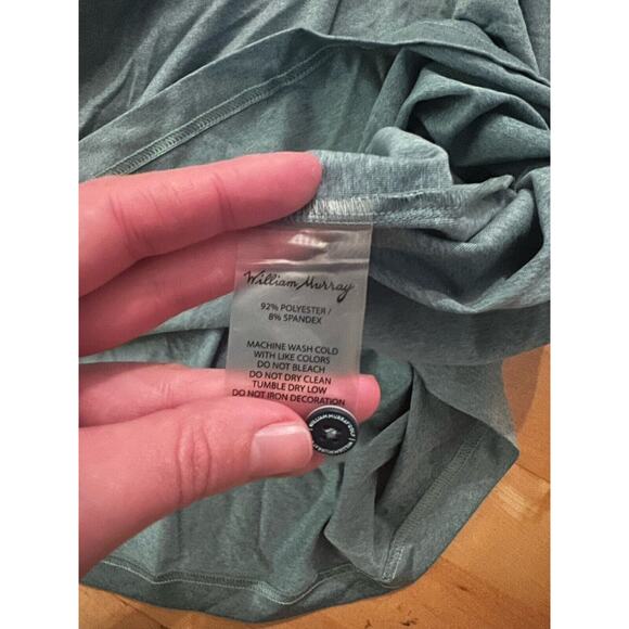 William Murray Polo Shirt Golf Performance Golf Short Sleeve Grey Plaid XXL - Picture 4 of 5